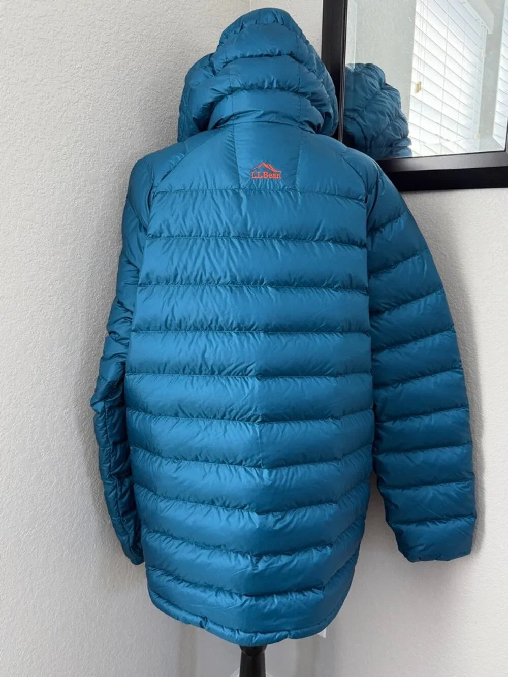 NWT LL Bean Ultralight 850 Down Hooded Women's XL Tall Teal Jacket
